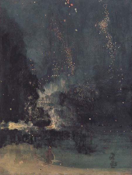 James Mcneill Whistler Noc-turne in Black and Gold:the Falling Rocket (mk43) France oil painting art